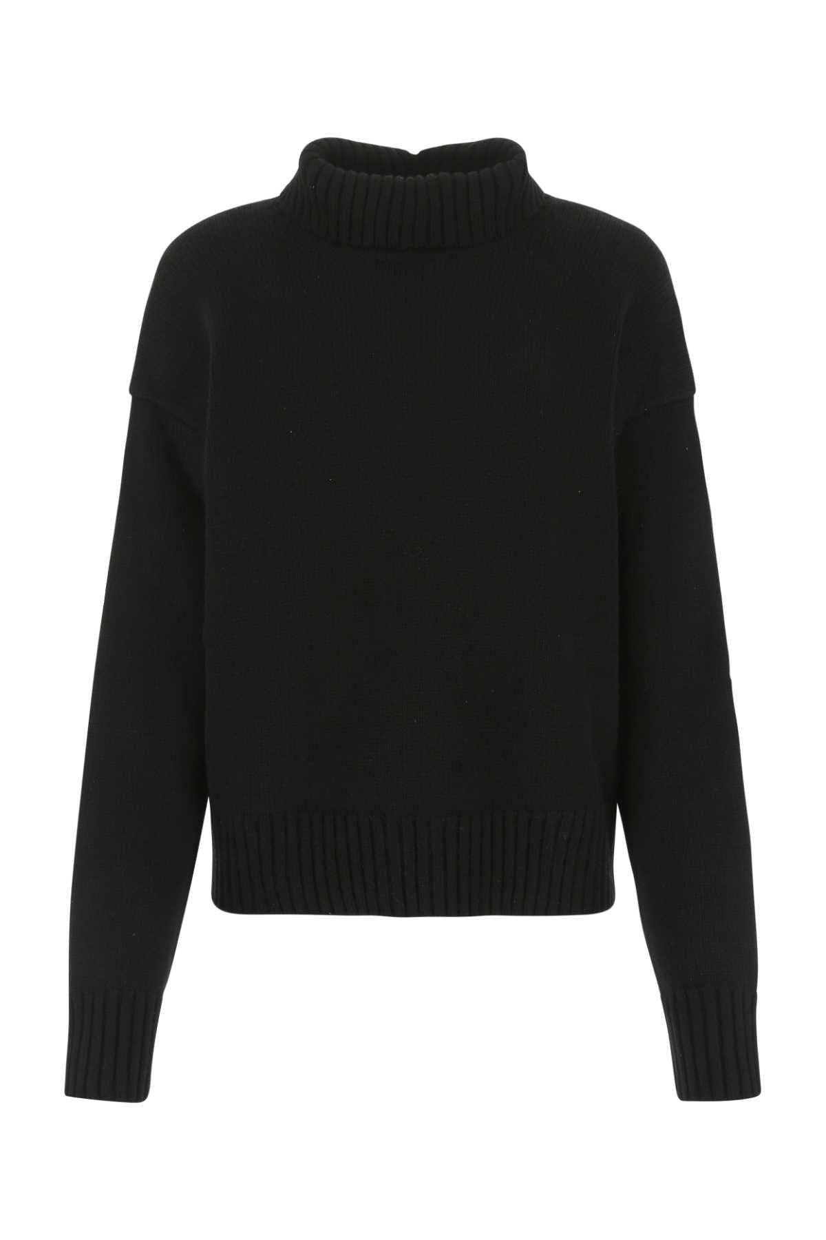 Jil Sander Women Black Cashmere Blend Oversize Sweater DestGlow