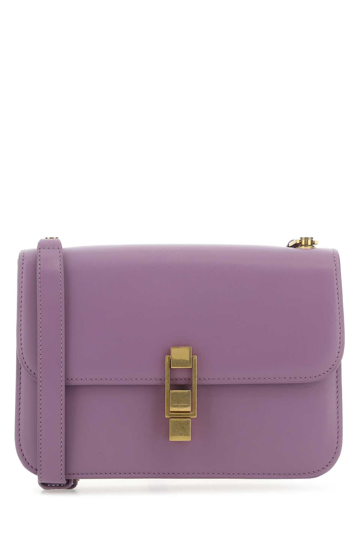 Saint Laurent Women Purple Leather Le Carre Shoulder Bag by Luosophy