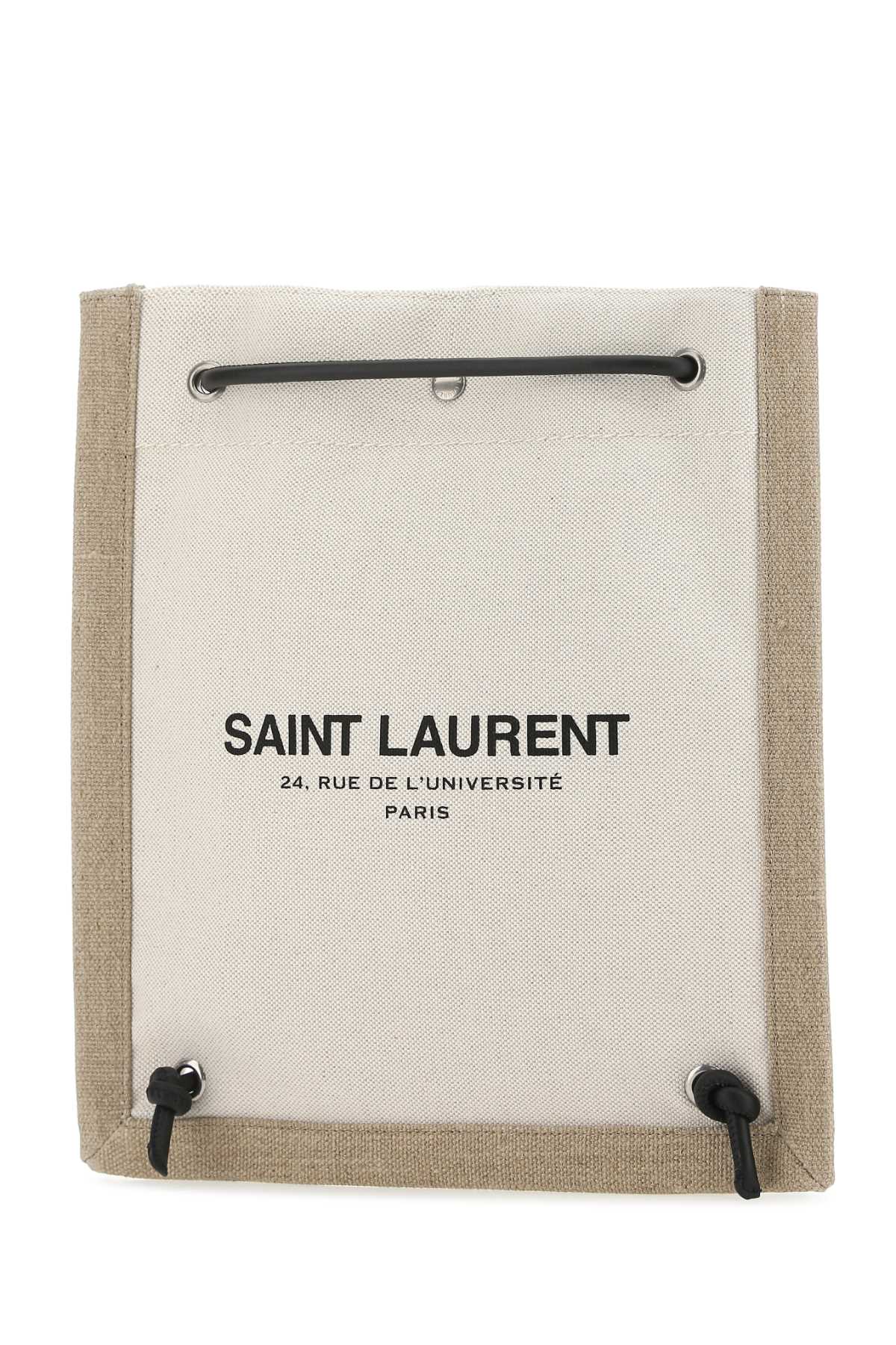 Saint Laurent Men Two-Tone Canvas Universite Crossbody Bag by Luosophy