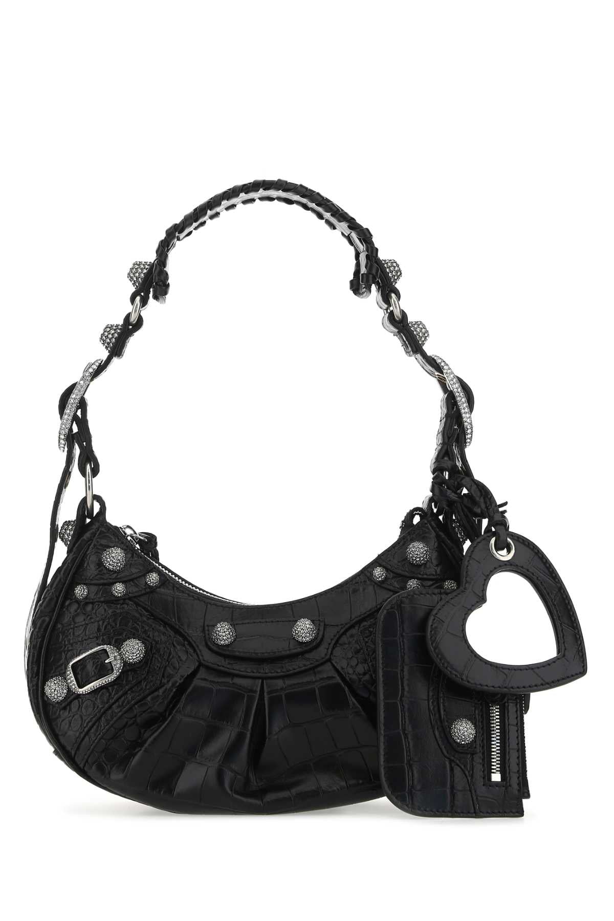 Balenciaga Women Black Leather Le Cagole Xs Shoulder Bag by Luosophy