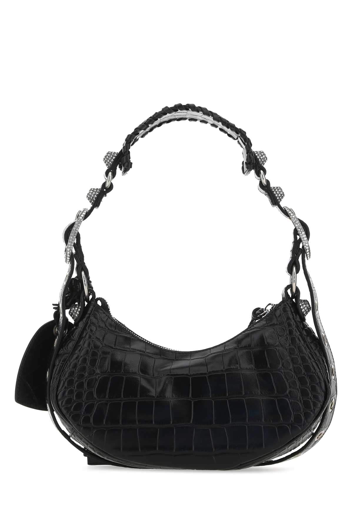 Balenciaga Women Black Leather Le Cagole Xs Shoulder Bag DestGlow
