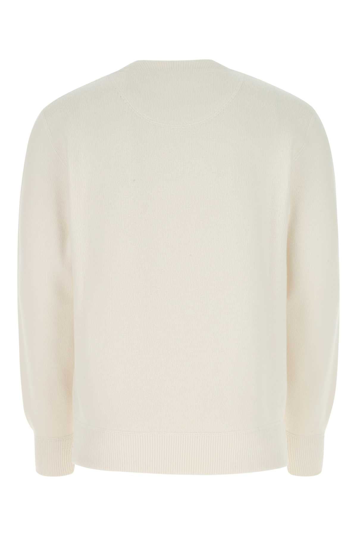 Prada Men Ivory Stretch Cashmere Blend Sweater by Luosophy