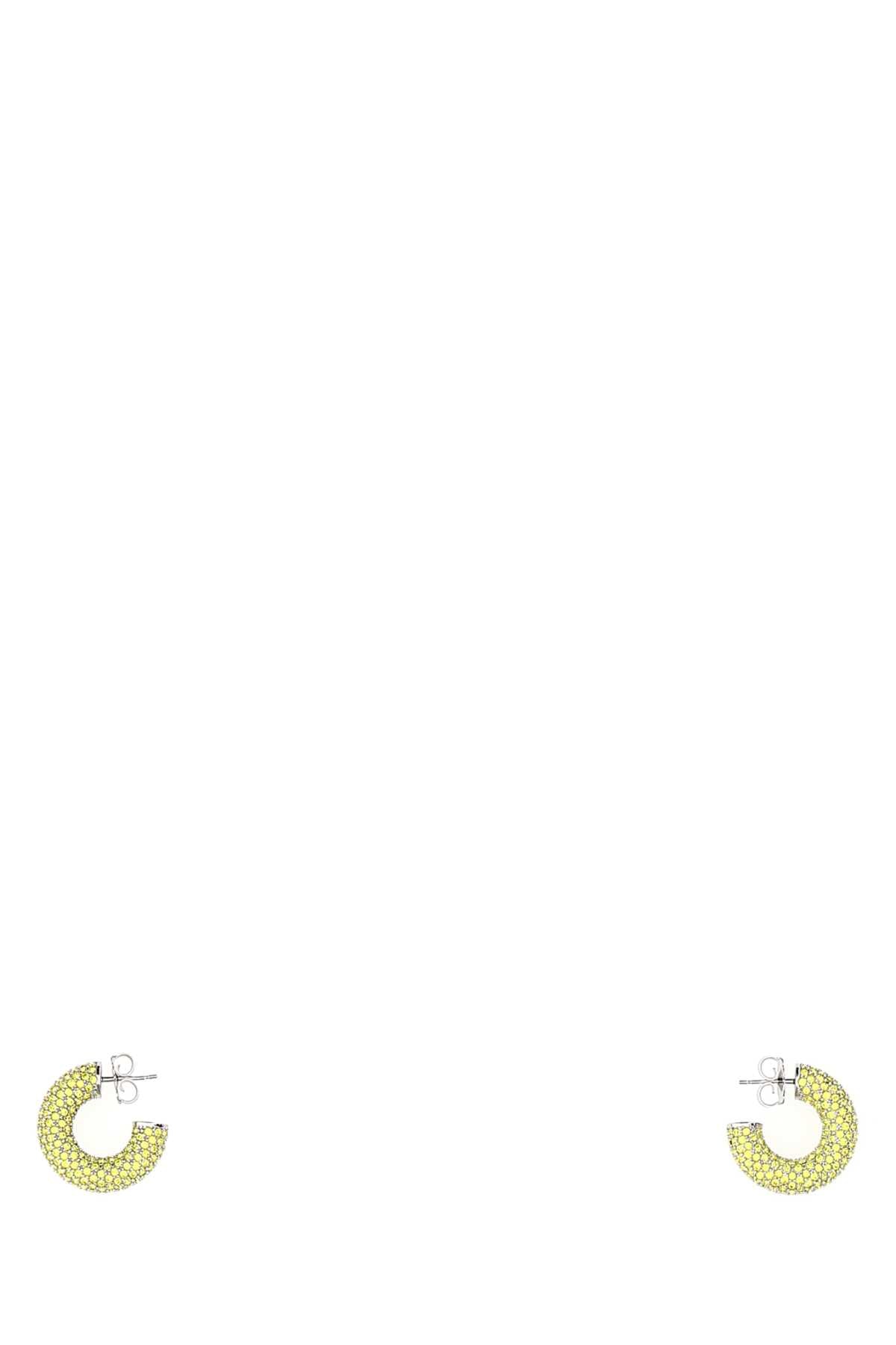 Amina Muaddi Women Embellished Metal Mini Cameron Earrings by Luosophy