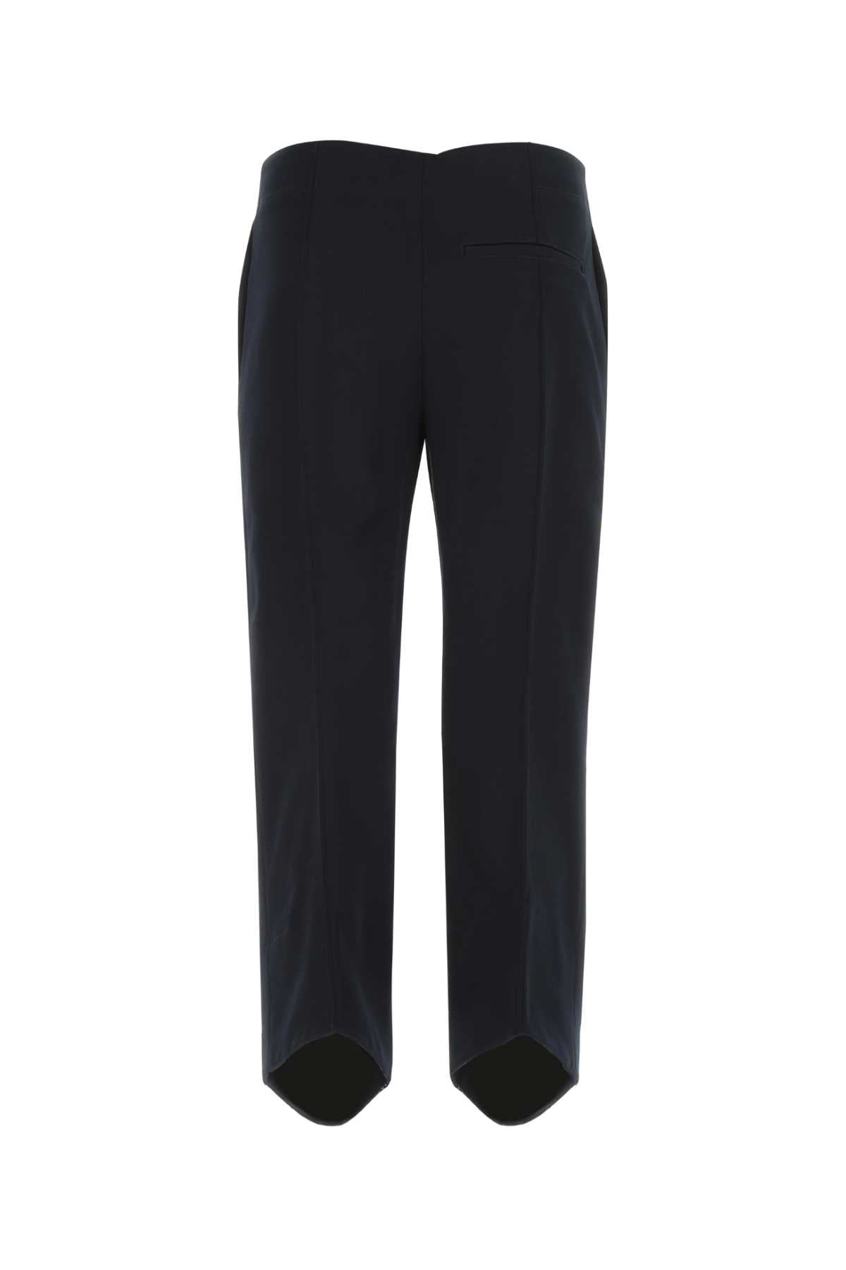 Bottega Veneta Women Midnight Blue Cotton Cropped Cut Pant DestGlow