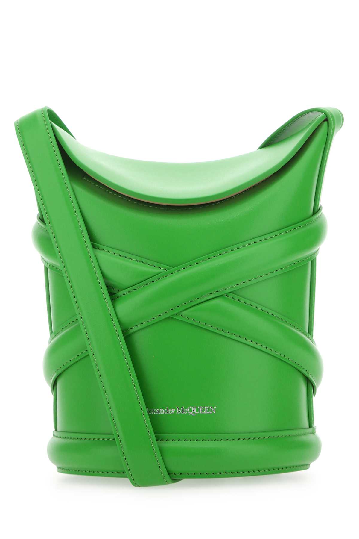 Alexander Mcqueen Women Grass Green The Curve Bucket Hat DestGlow