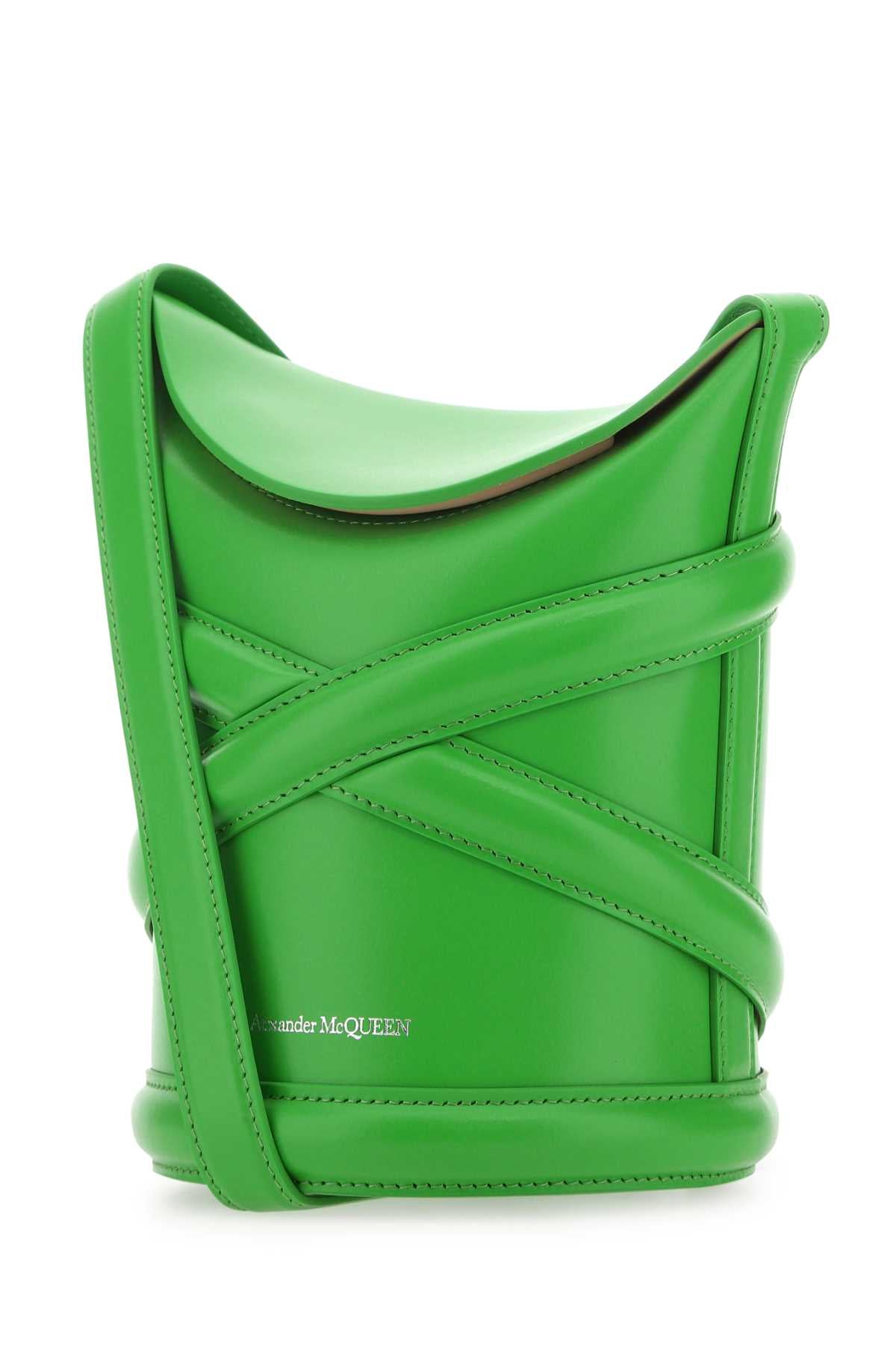 Alexander Mcqueen Women Grass Green The Curve Bucket Hat DestGlow