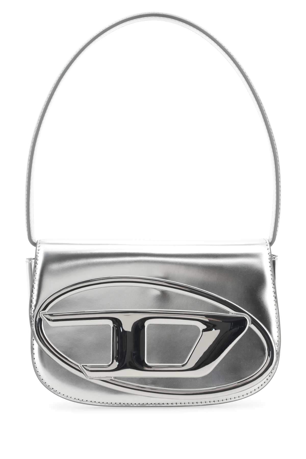 Diesel Women Silver Leather 1Dr Shoulder Bag