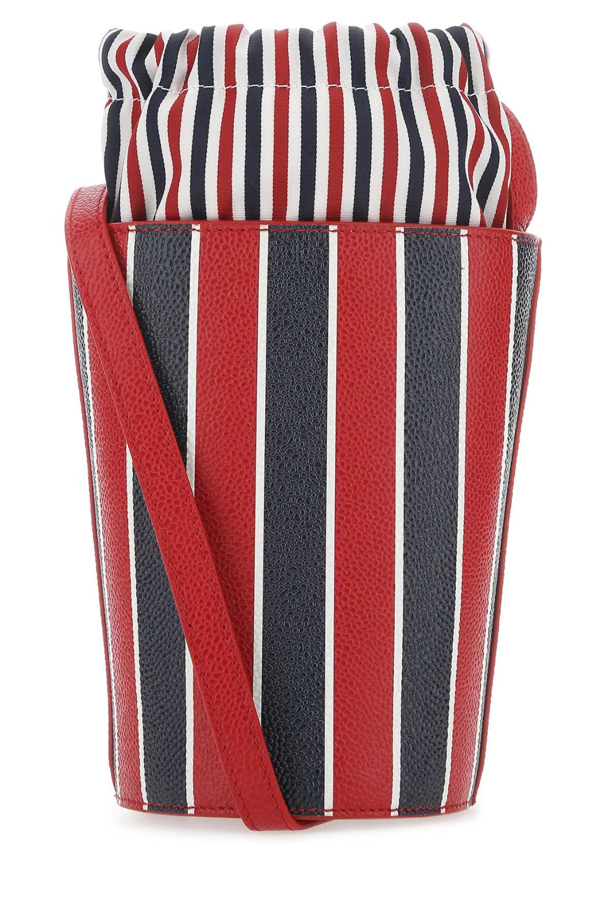 Thom Browne Women Printed Leather Mini Bucket Bag DestGlow