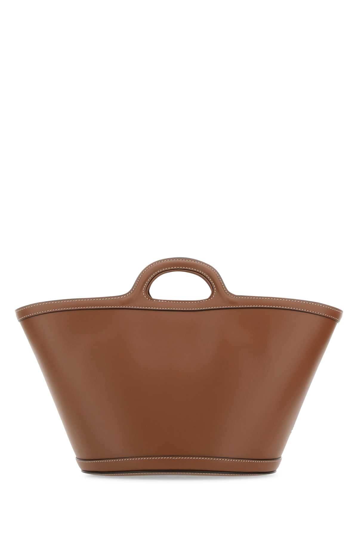 Marni Women Brown Leather Small Tropicalia Handbag DestGlow