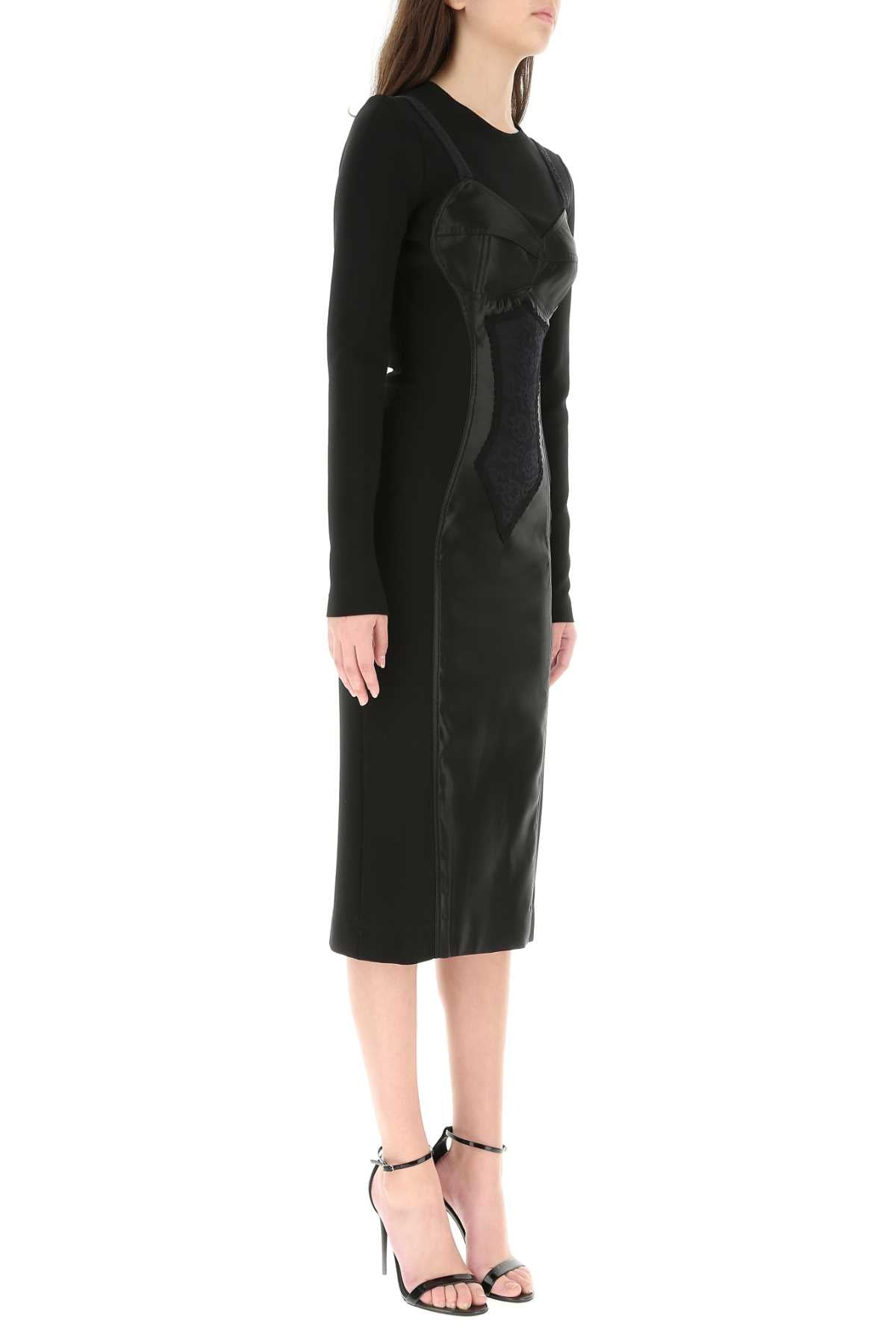 Dolce & Gabbana Women Black Stretch Viscose Blend Dress by Luosophy
