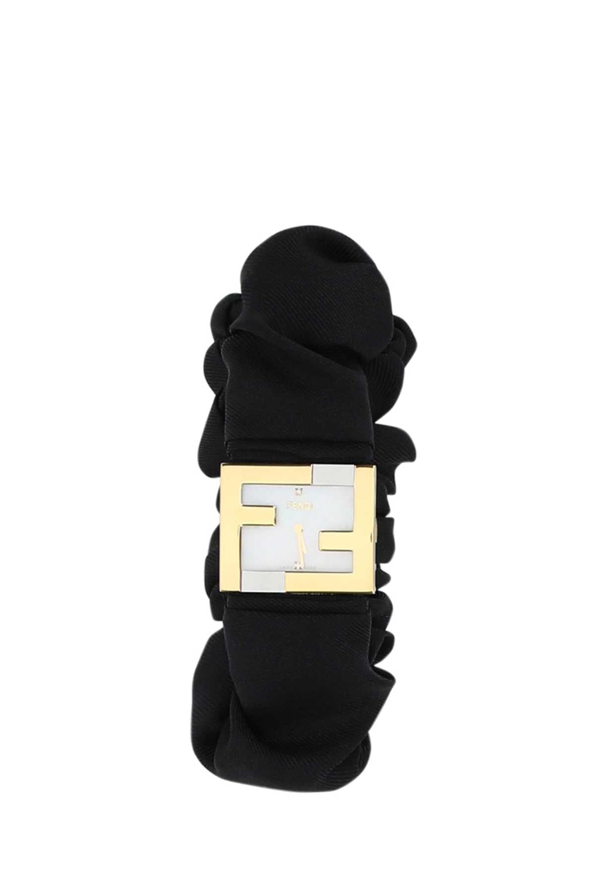 Fendi Women Stainless Steel And Black Nylon Fendimania Baguette Watch DestGlow