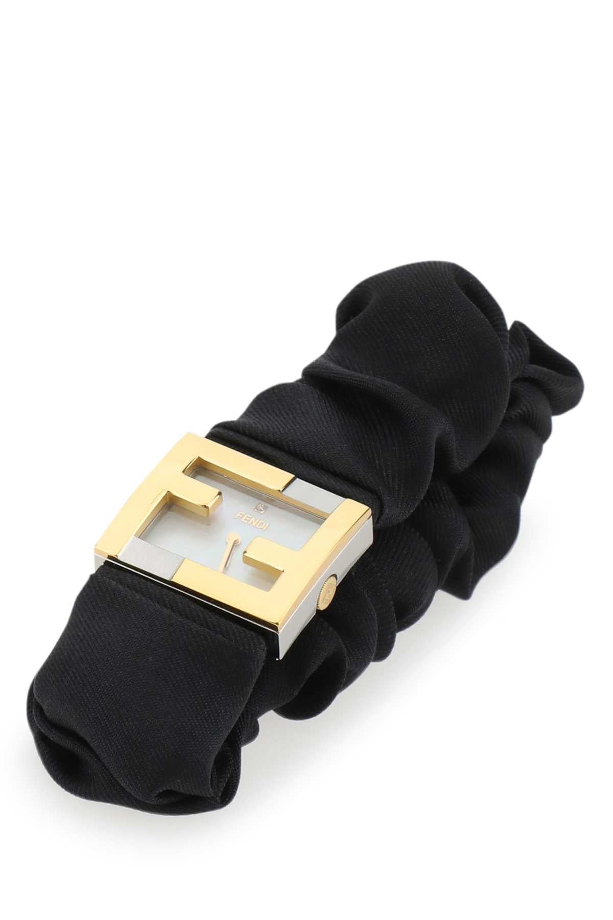 Fendi Women Stainless Steel And Black Nylon Fendimania Baguette Watch DestGlow
