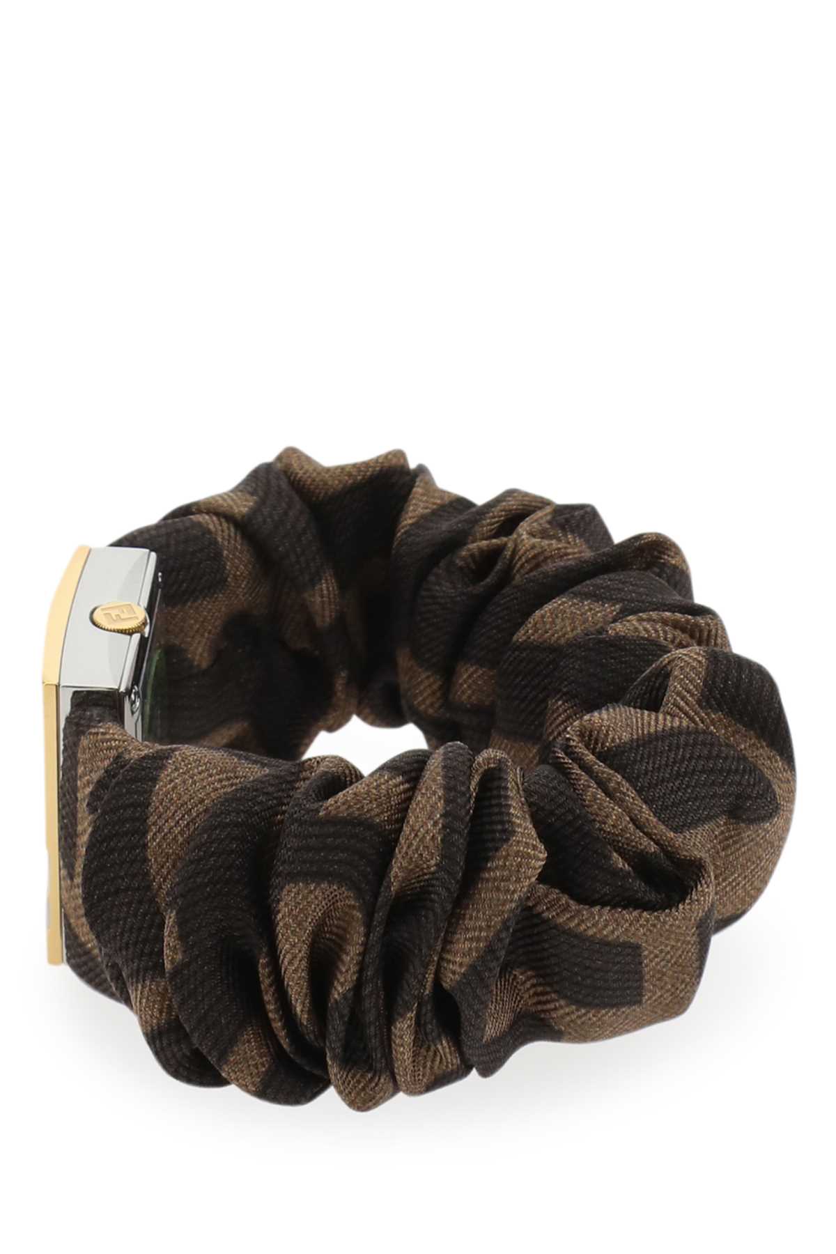 Fendi Women Stainless Steel And Embroidered Nylon Fendimania Baguette Watch DestGlow