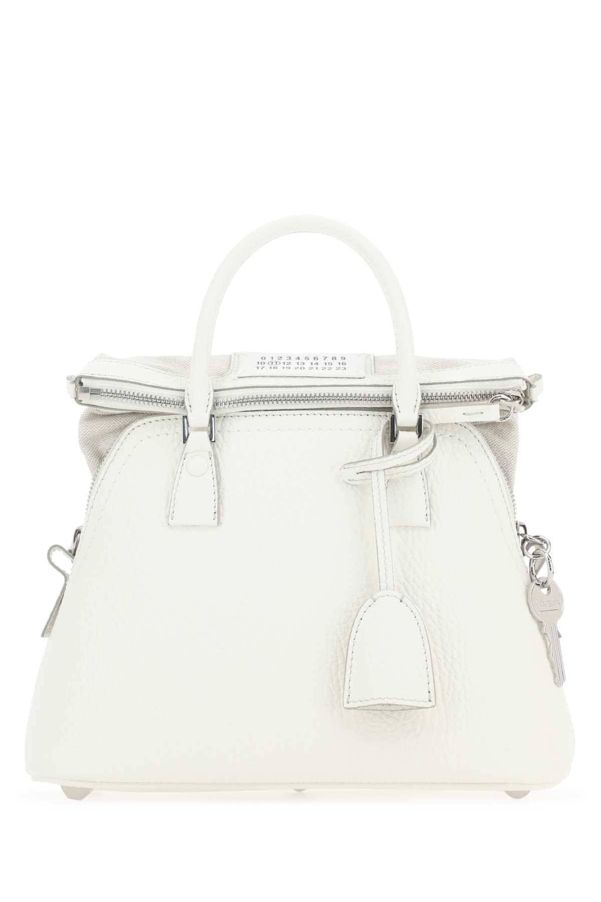 Maison Margiela Women White Leather 5Ac Handbag DestGlow