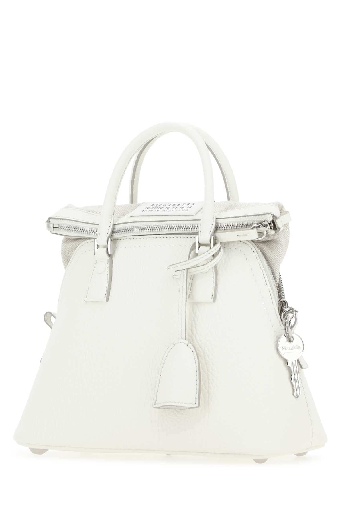 Maison Margiela Women White Leather 5Ac Handbag DestGlow