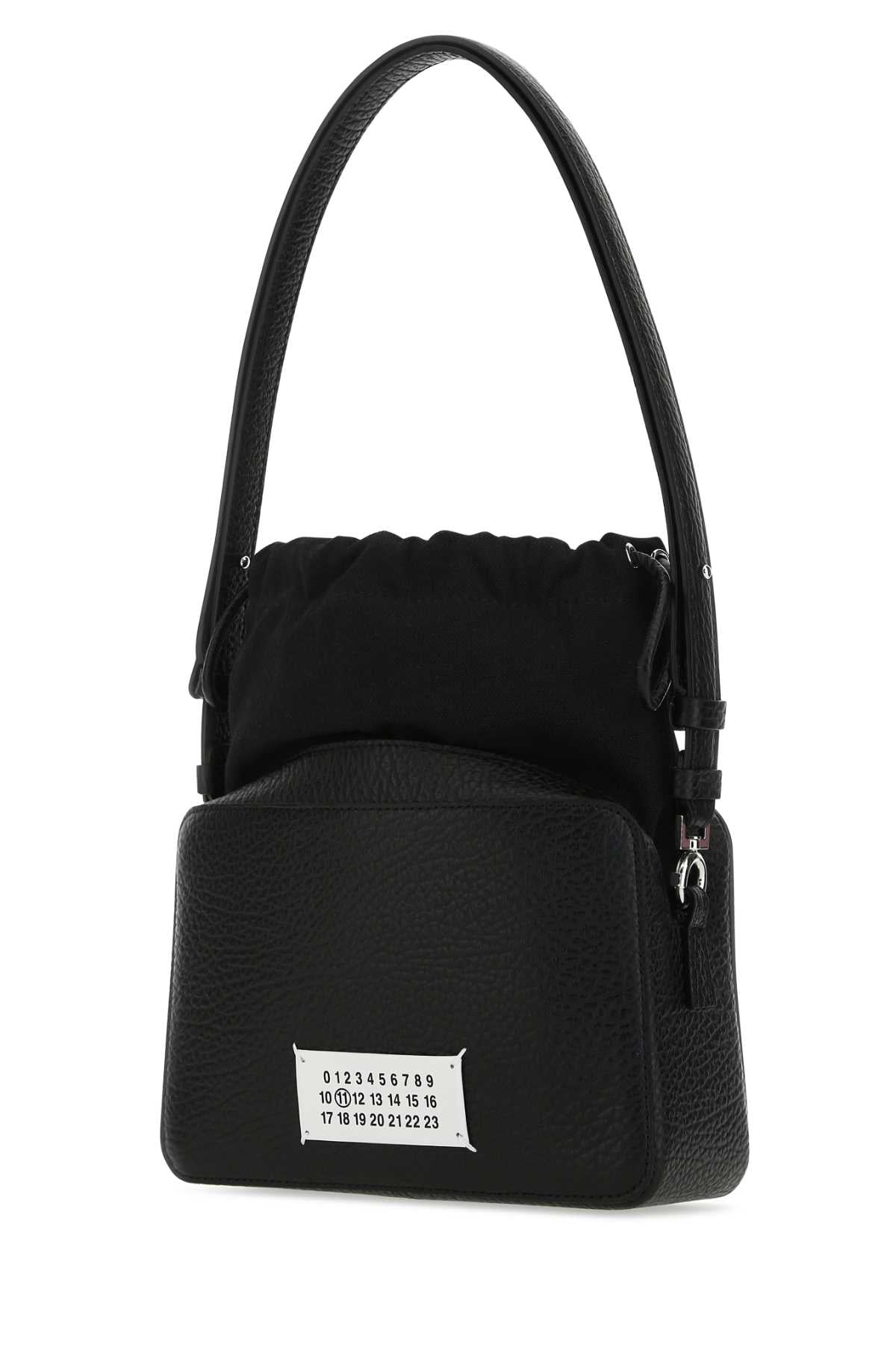 Maison Margiela Women Black Leather And Fabric 5Ac Bucket Bag DestGlow