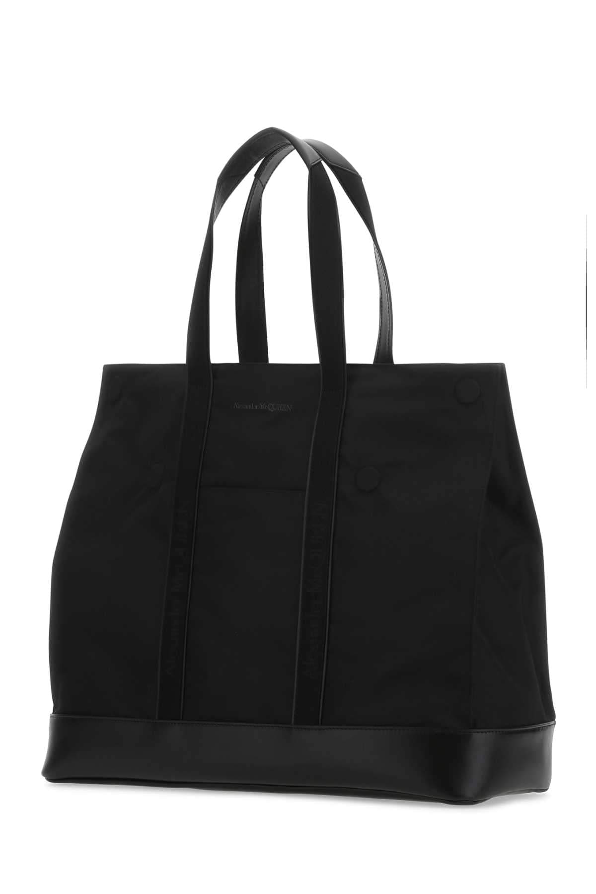 Alexander Mcqueen Men Black Fabric Shopping Bag DestGlow