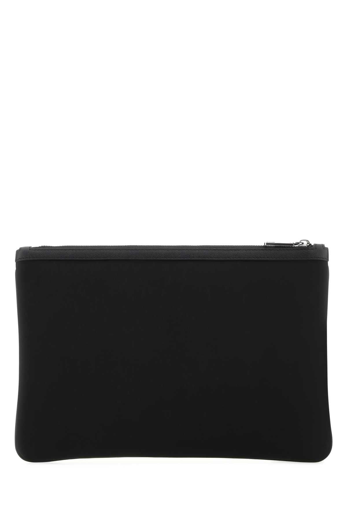Dolce & Gabbana Men Black Leather And Nylon Pouch DestGlow