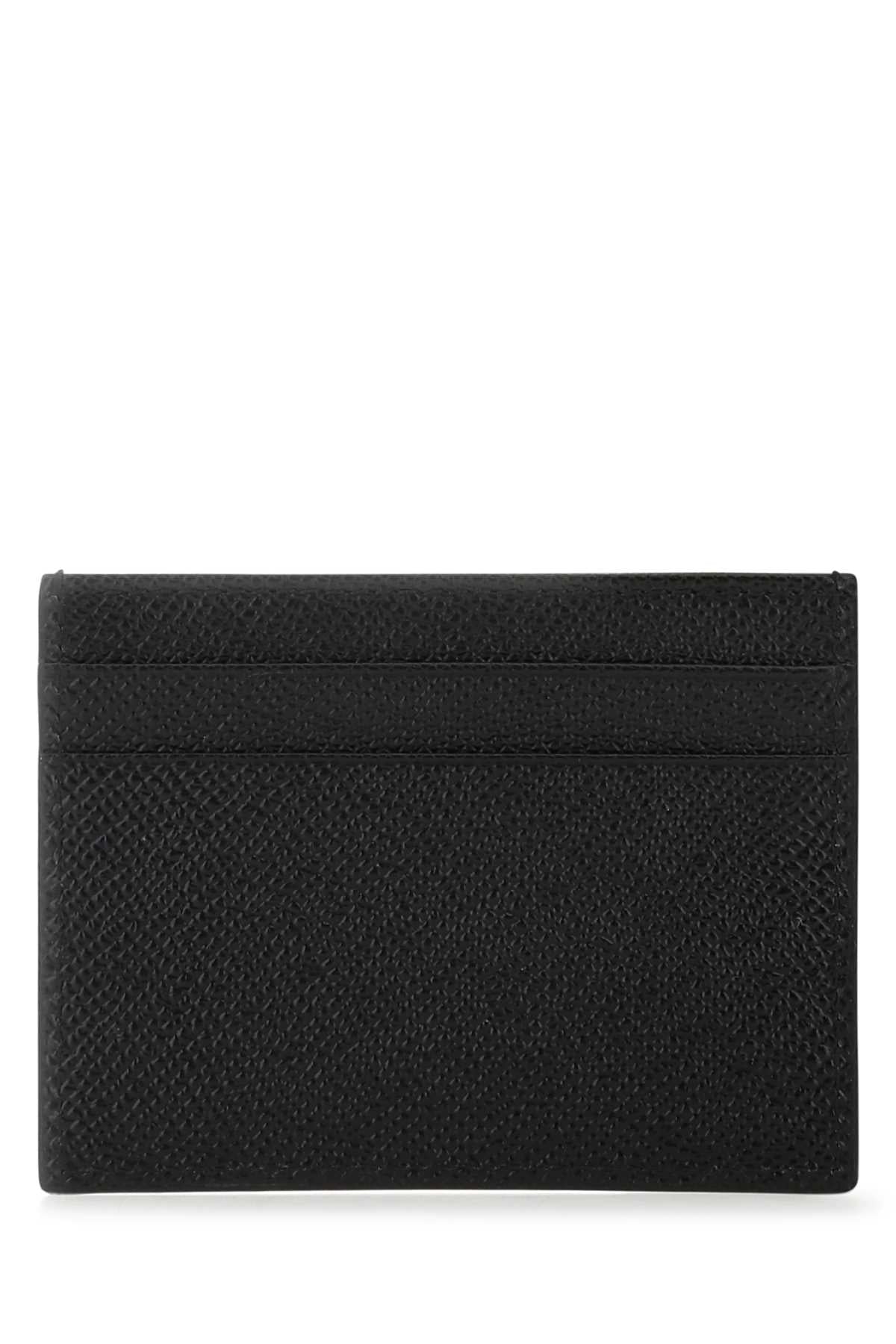 Dolce & Gabbana Men Black Leather Card Holder DestGlow