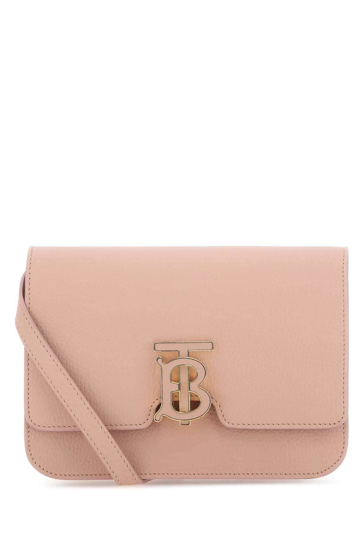 Burberry Women Pink Leather Small Tb Crossbody Bag DestGlow