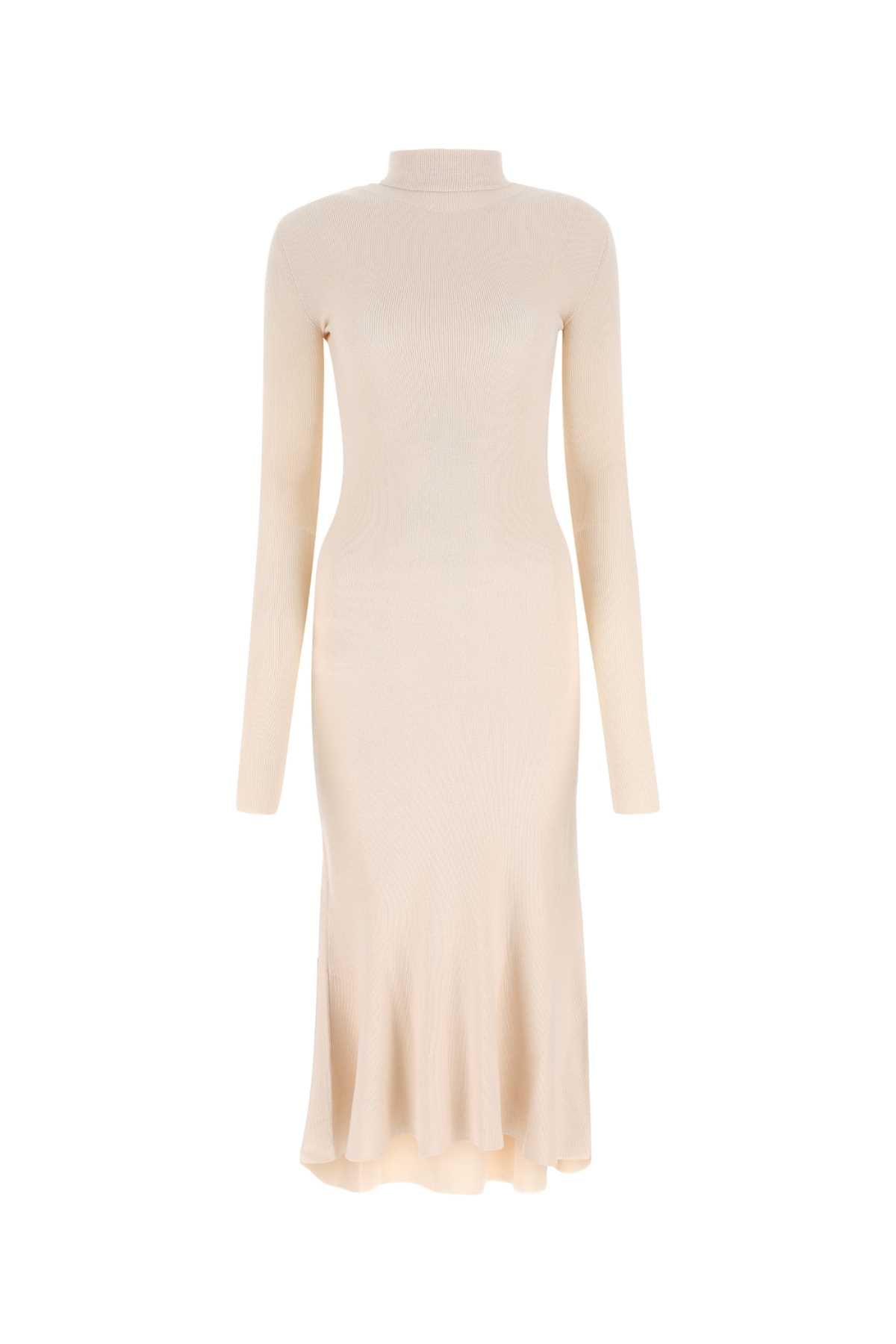 Balenciaga Women Sand Silk Blend Dress by Luosophy