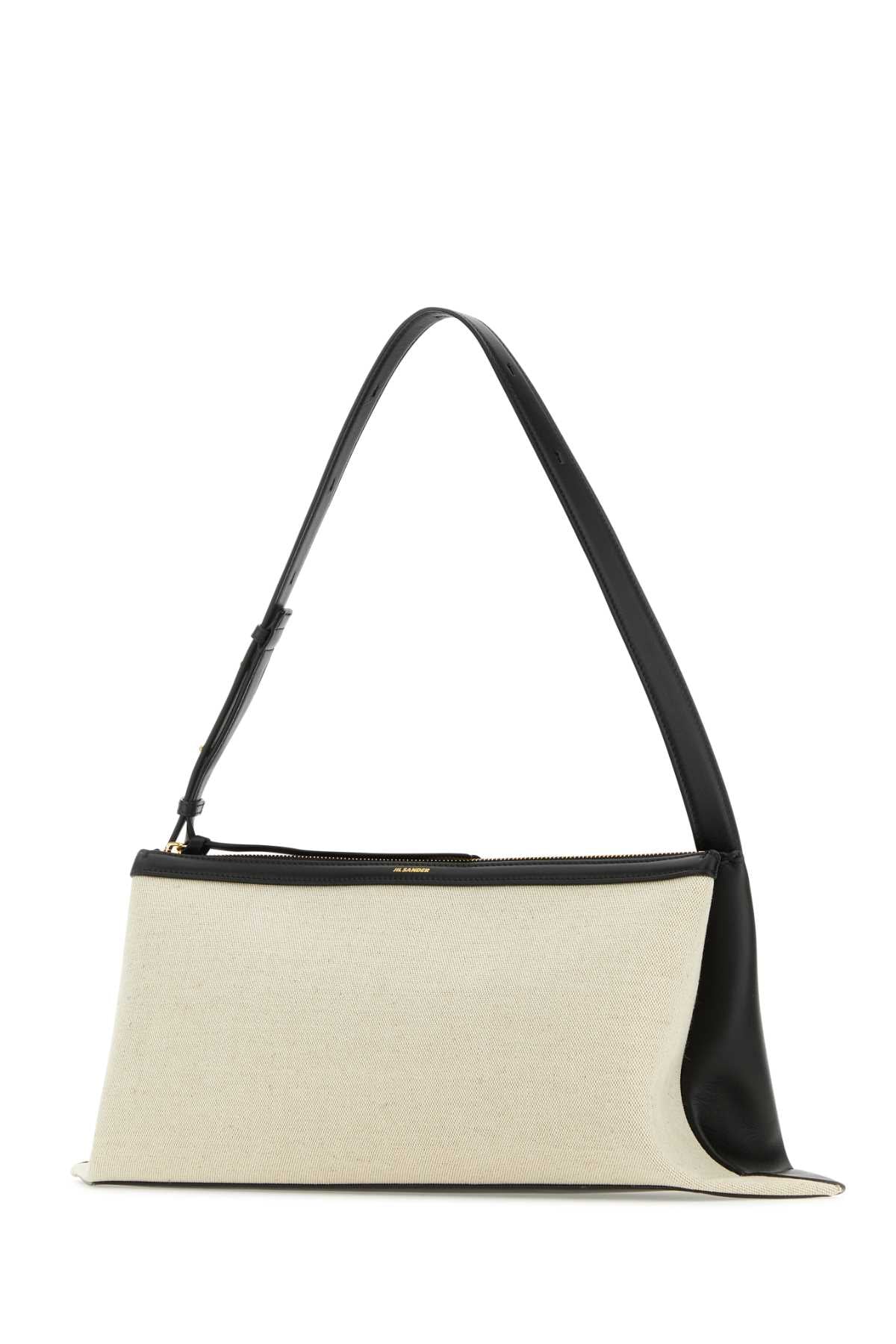 Jil Sander Women Two-Tone Canvas And Leather Medium Empire Shoulder Bag DestGlow