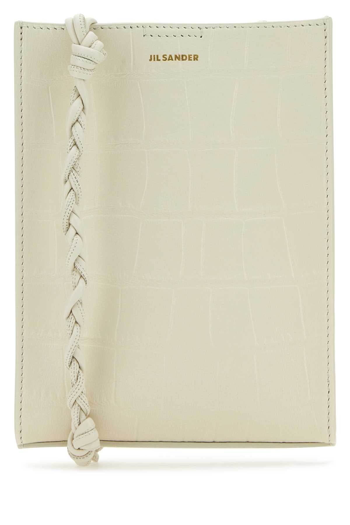 Jil Sander Women Ivory Leather Shoulder Bag DestGlow