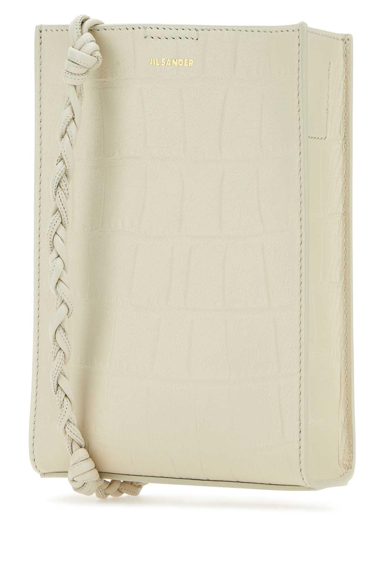 Jil Sander Women Ivory Leather Shoulder Bag DestGlow