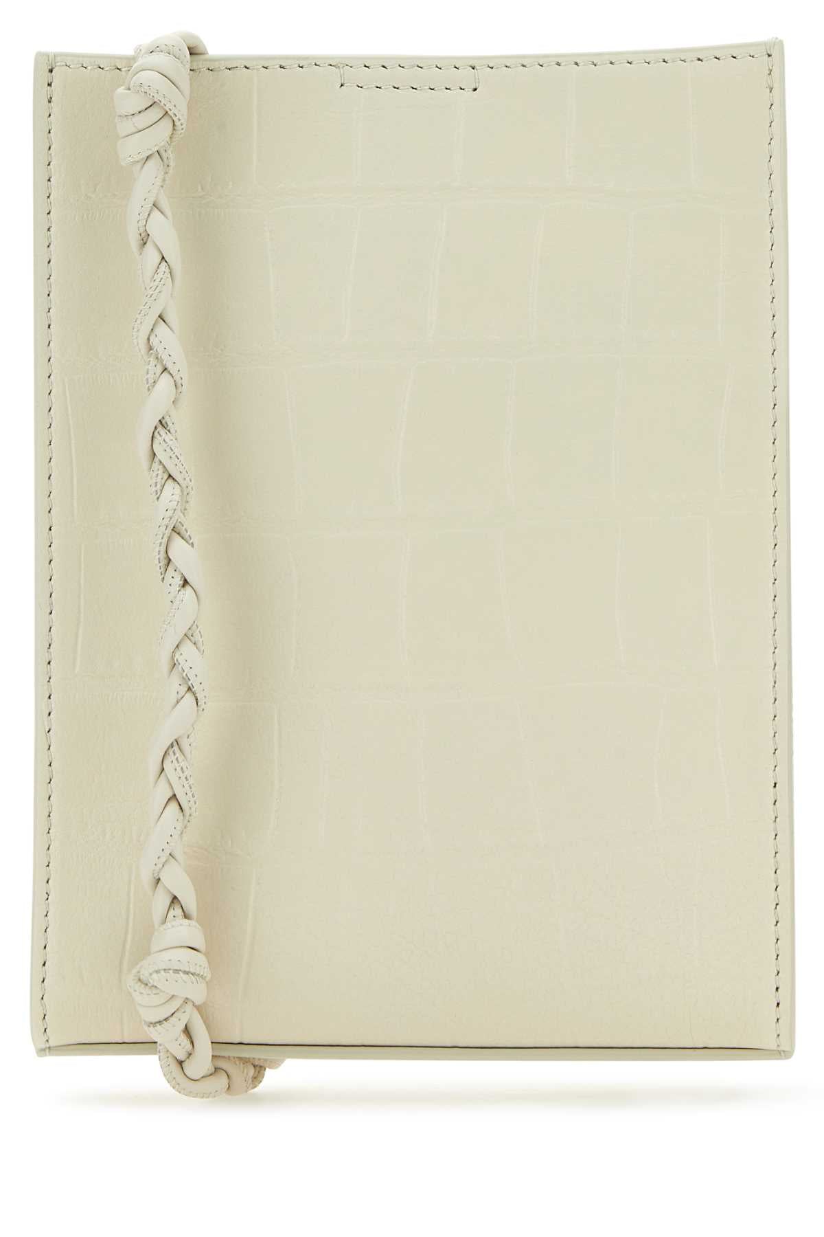 Jil Sander Women Ivory Leather Shoulder Bag DestGlow