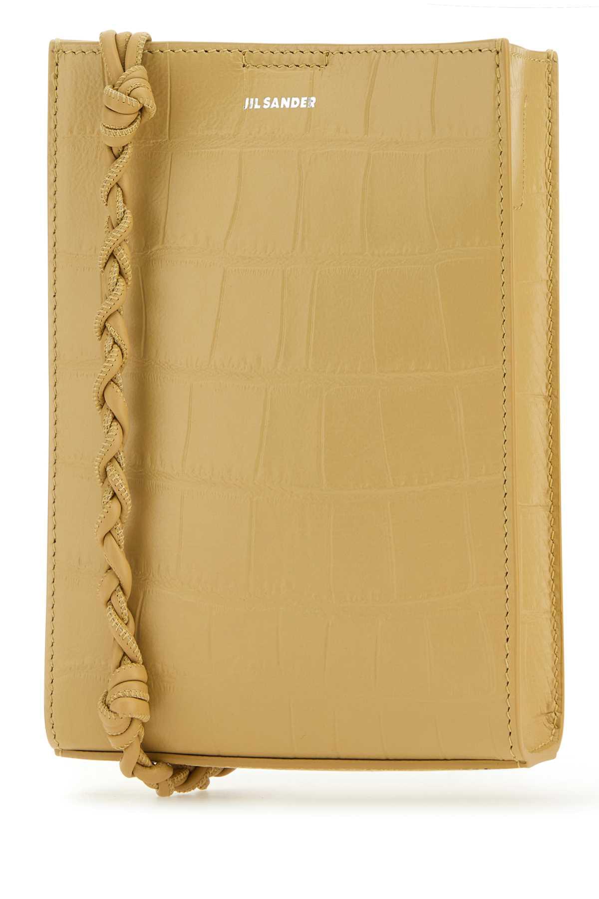 Jil Sander Women Beige Leather Small Tangle Shoulder Bag DestGlow