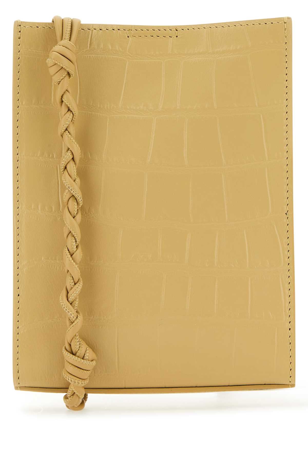 Jil Sander Women Beige Leather Small Tangle Shoulder Bag DestGlow