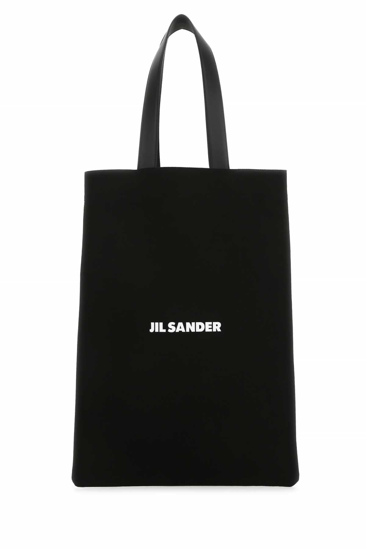 Jil Sander Women Black Canvas Shopping Bag DestGlow