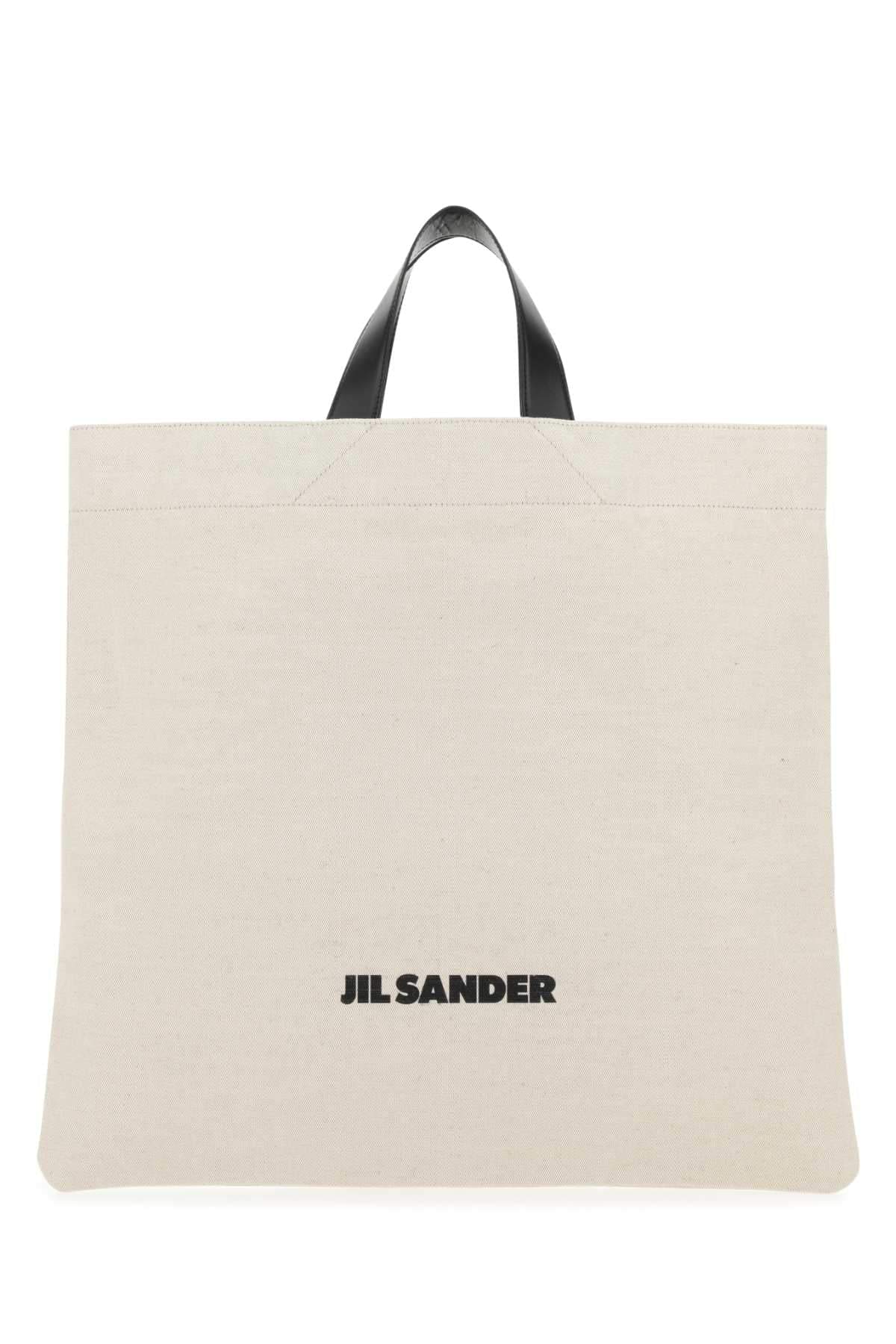 Jil Sander Women Sand Canvas Shopping Bag DestGlow
