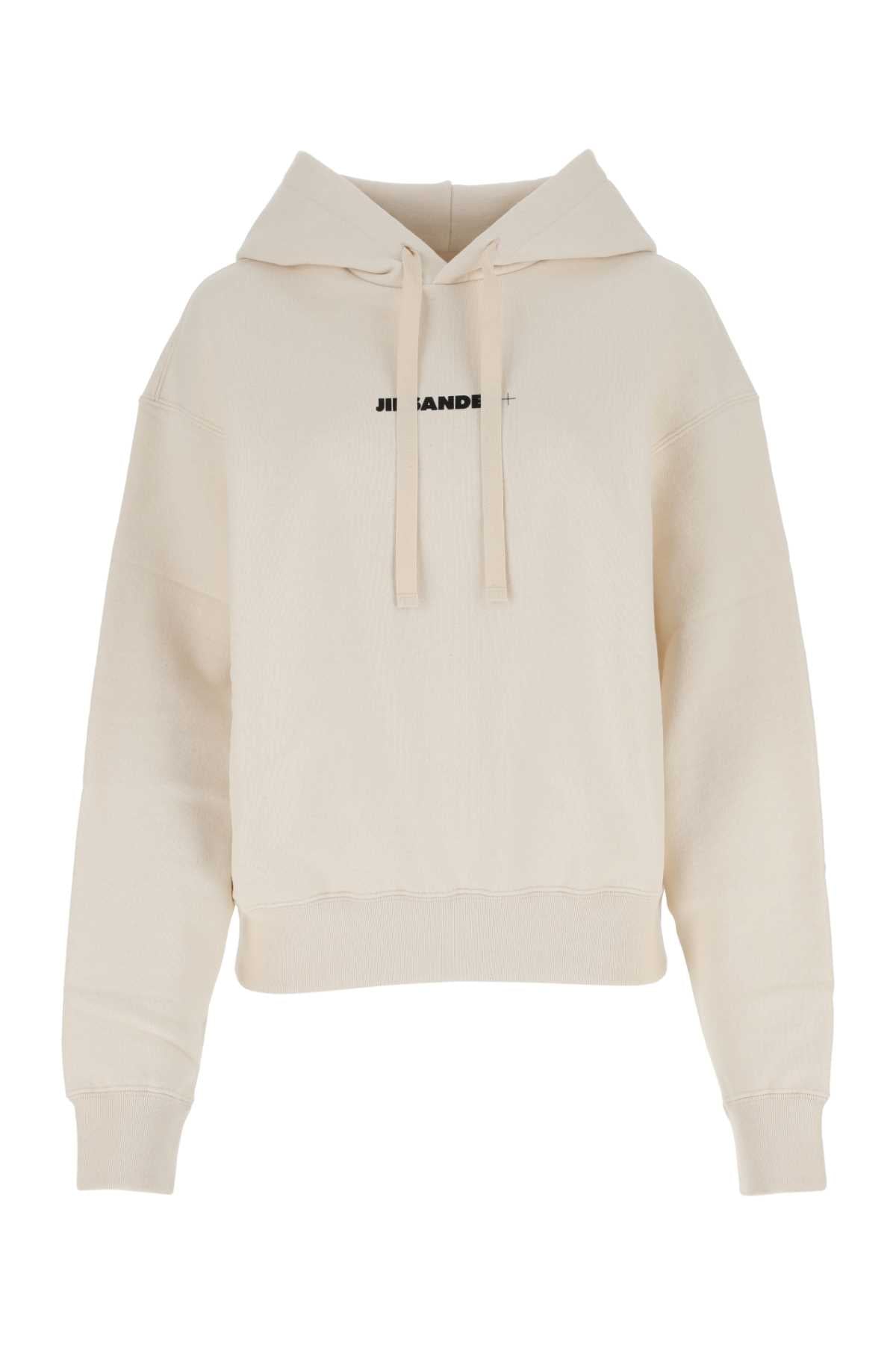 Jil Sander Women Ivory Cotton Oversize Sweatshirt DestGlow