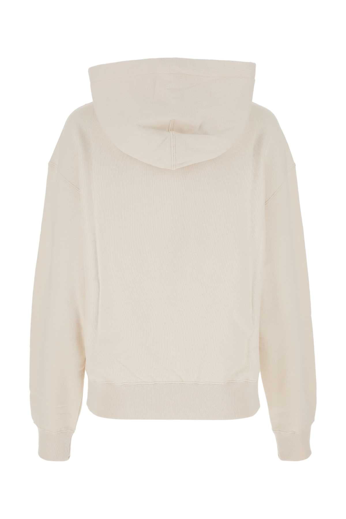 Jil Sander Women Ivory Cotton Oversize Sweatshirt DestGlow