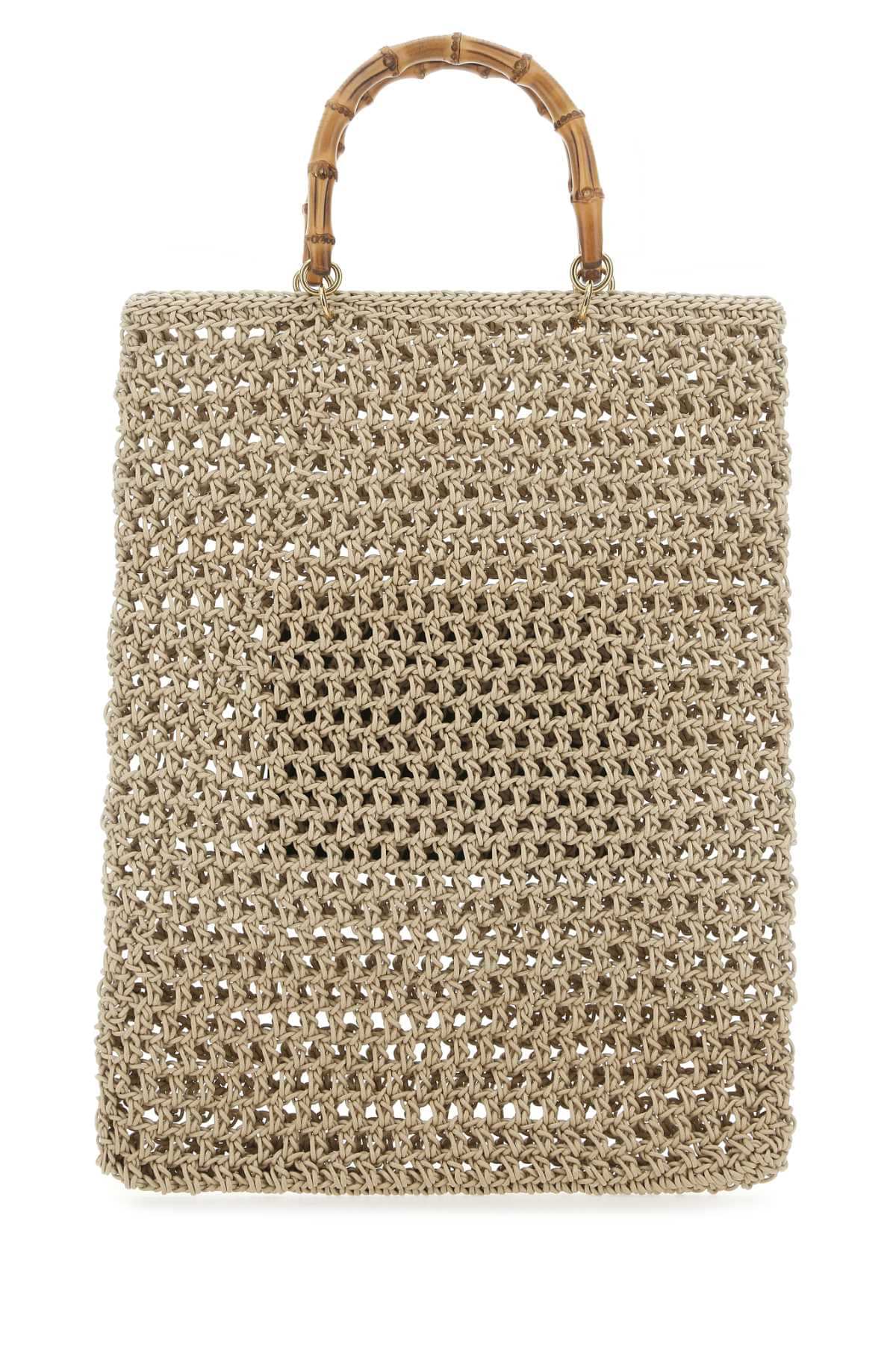 Jil Sander Women Beige Rope Medium Shopping Bag DestGlow