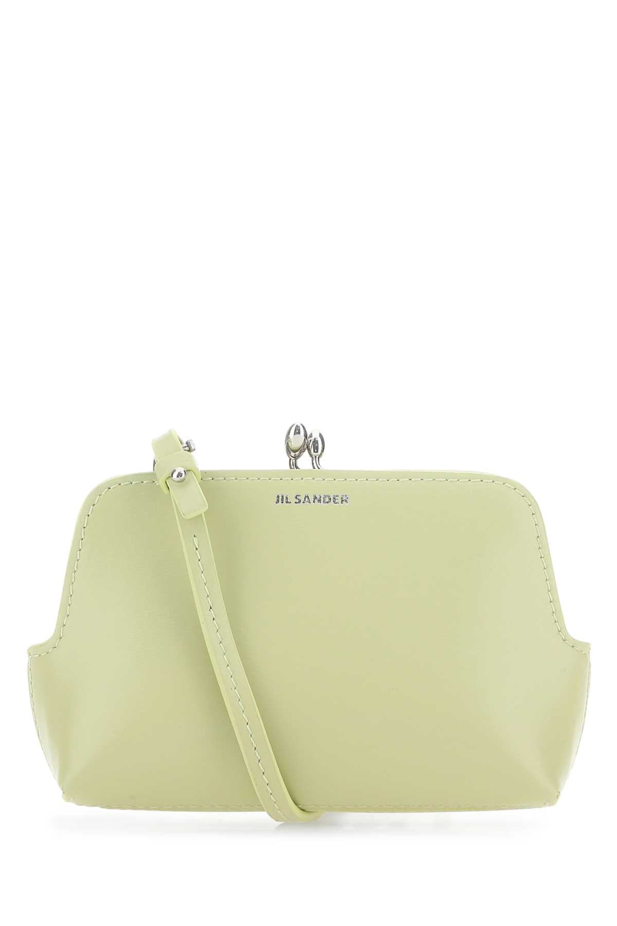 Jil Sander Women Pastel Green Leather Micro Goji Crossbody Bag DestGlow