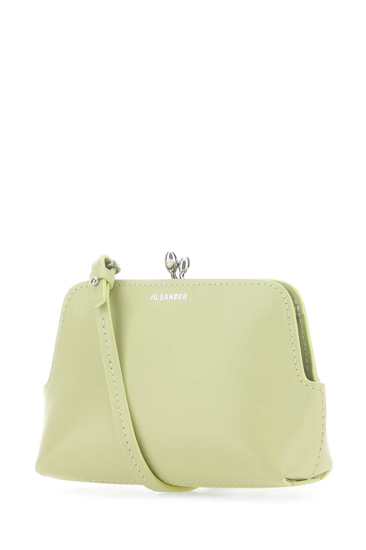 Jil Sander Women Pastel Green Leather Micro Goji Crossbody Bag DestGlow