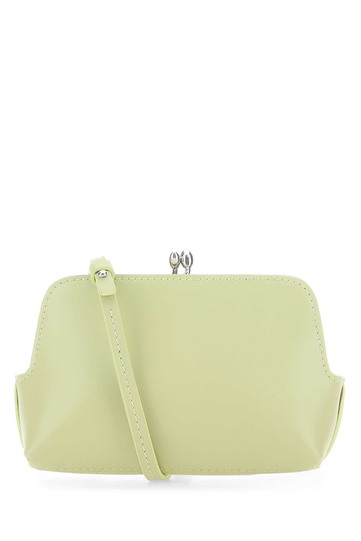 Jil Sander Women Pastel Green Leather Micro Goji Crossbody Bag DestGlow