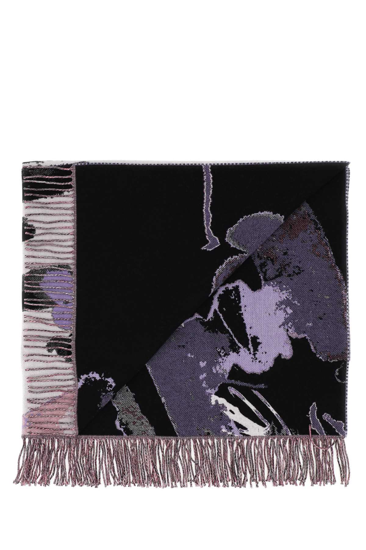 Alexander Mcqueen Women Embroidered Wool Blend Blanket DestGlow