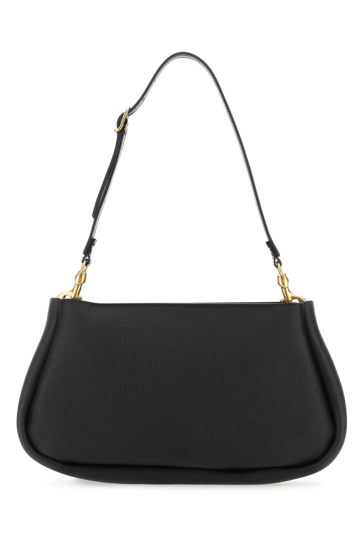 Chloe Women Black Leather Marcie Clutch DestGlow