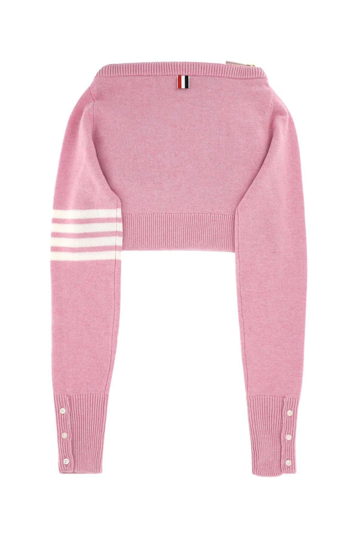 Thom Browne Unisex Pink Wool Clutch by Luosophy