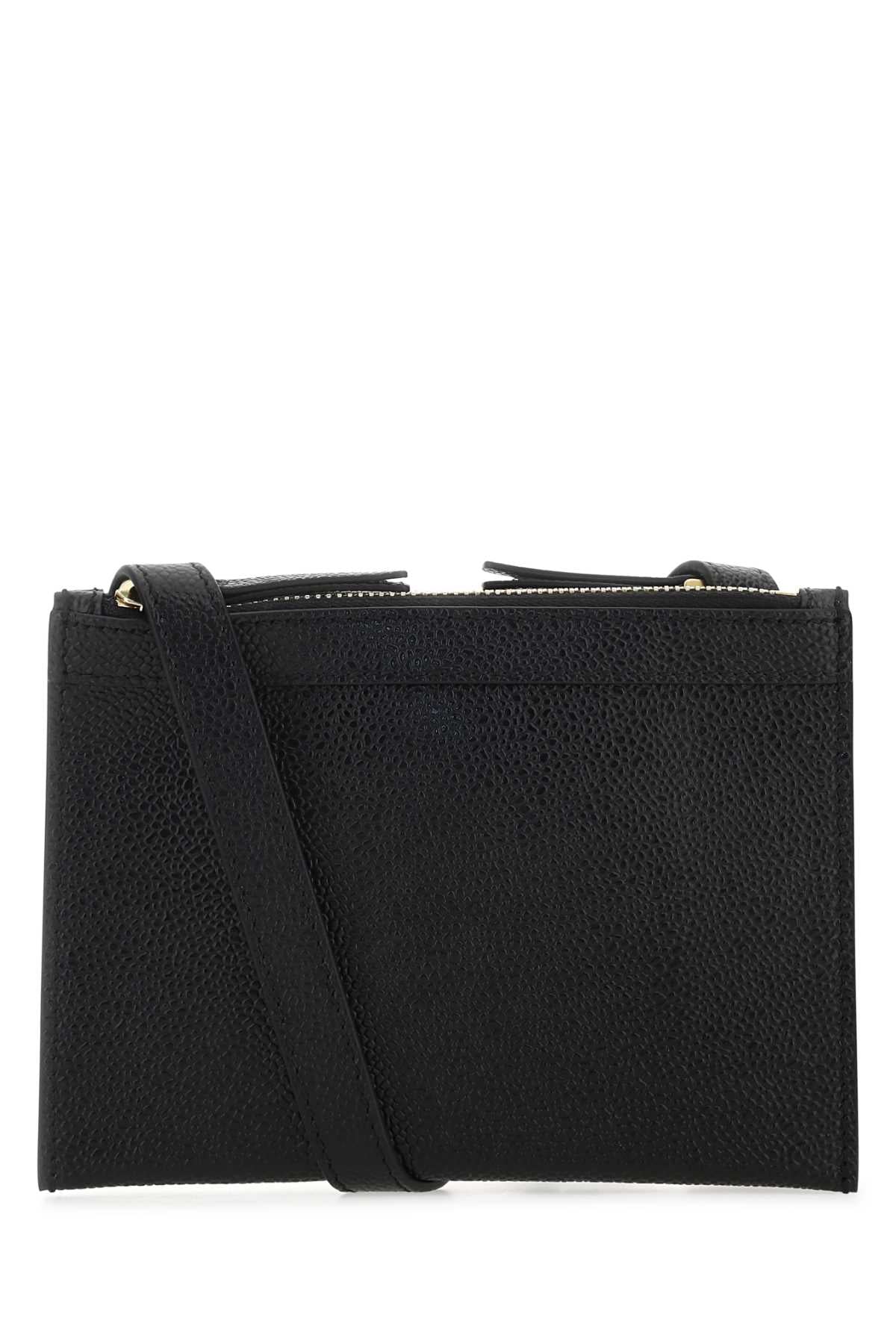 Thom Browne Women Black Leather Mini Document Holder