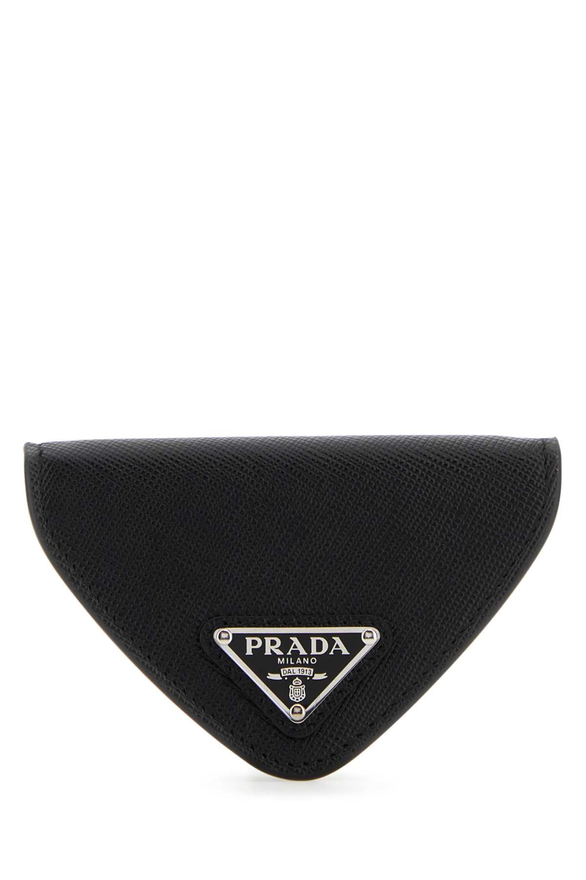 Prada Men Black Leather Coin Purse by Luosophy