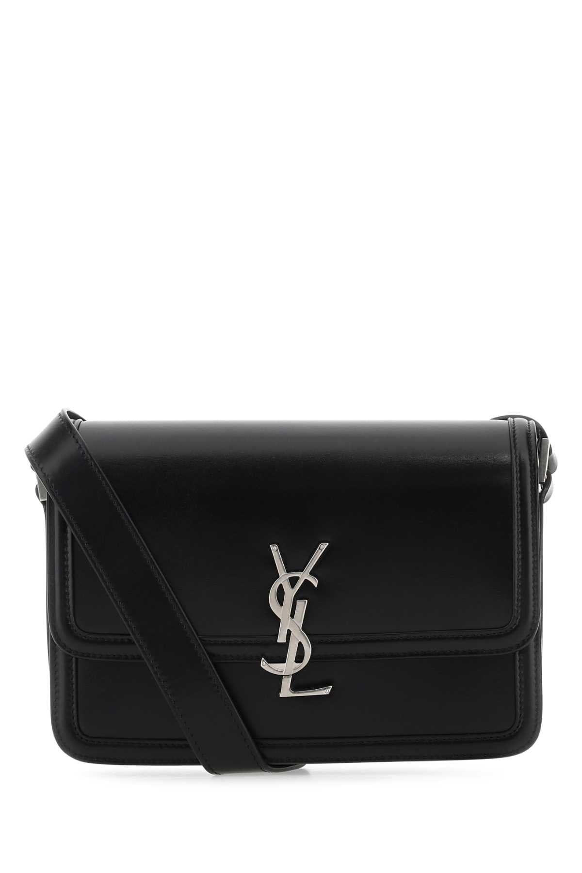 Saint Laurent Men Black Leather Solferino Shoulder Bag DestGlow