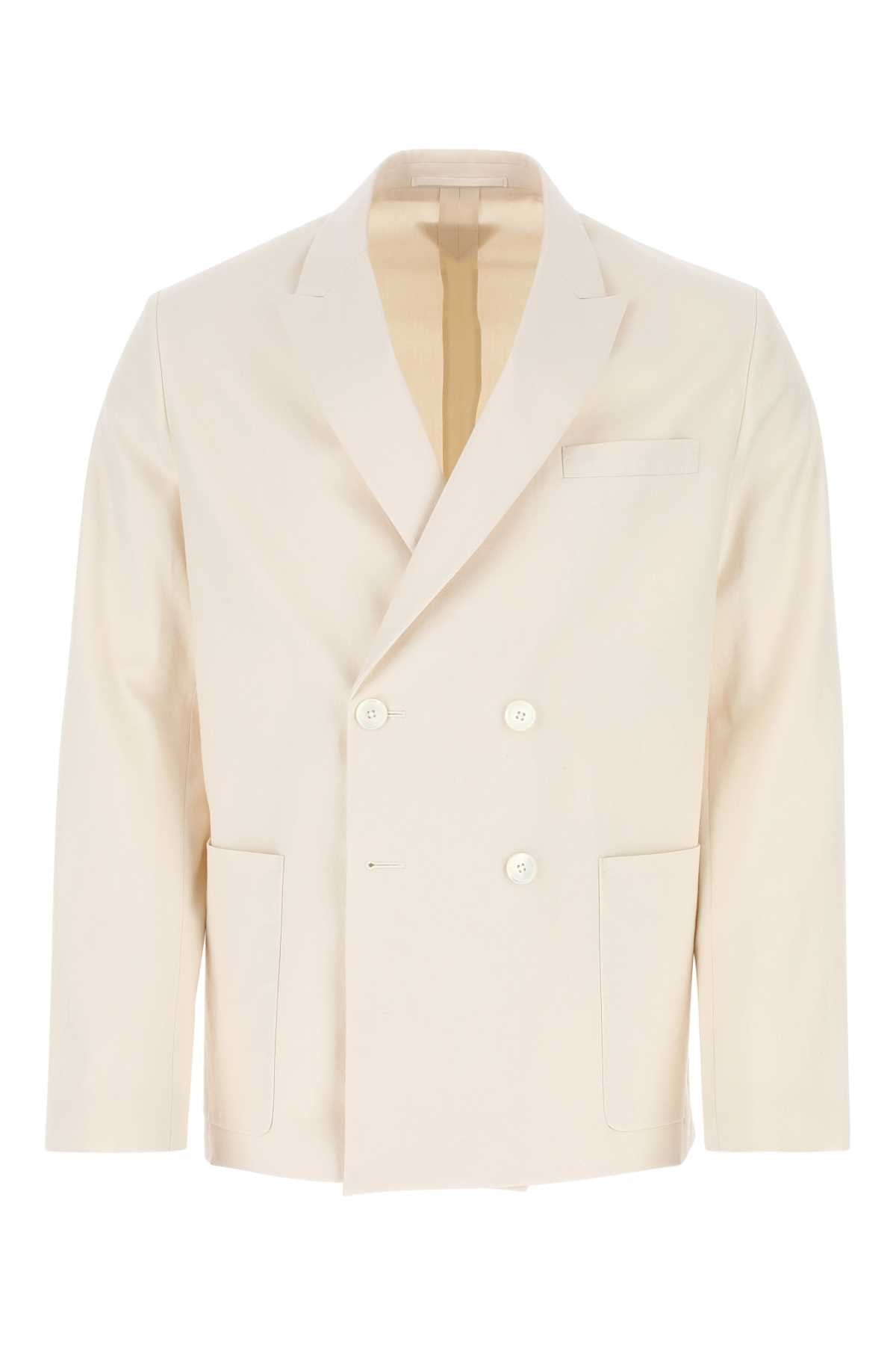 Prada Men Ivory Cotton Blazer by Luosophy
