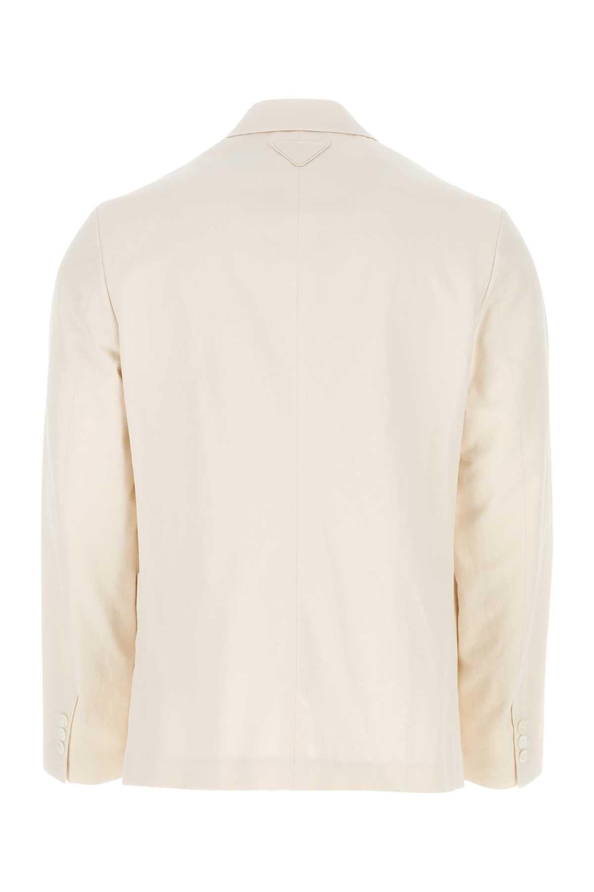 Prada Men Ivory Cotton Blazer DestGlow