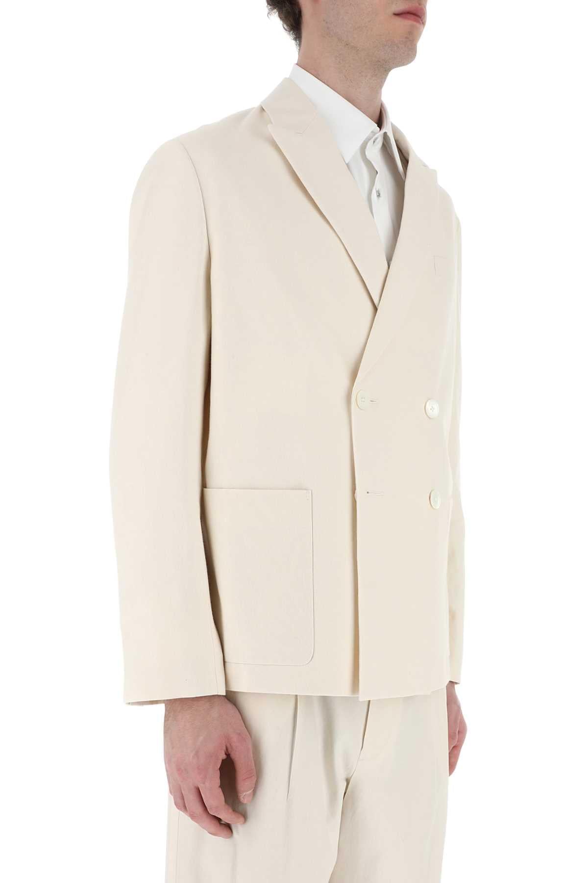 Prada Men Ivory Cotton Blazer DestGlow