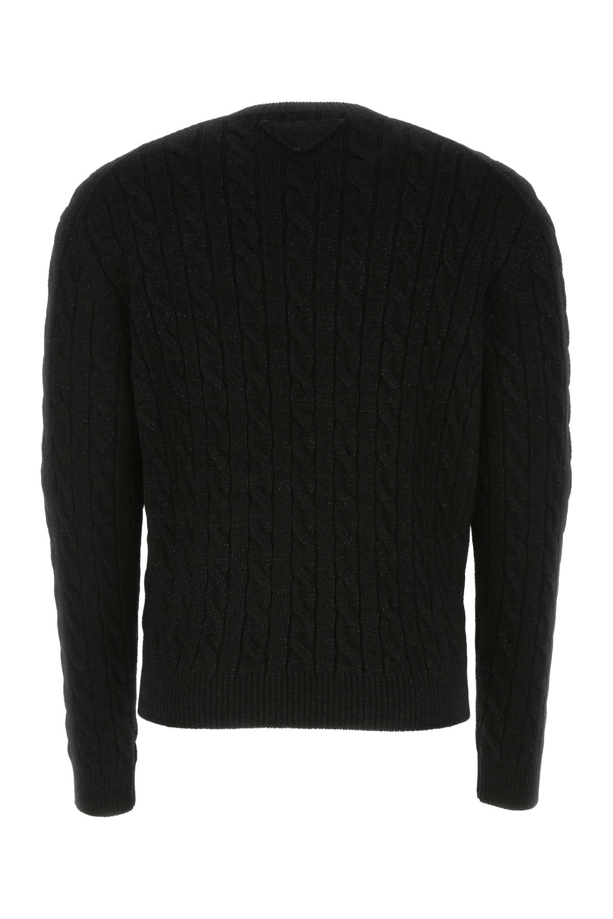 Prada Men Black Wool Blend Sweater by Luosophy