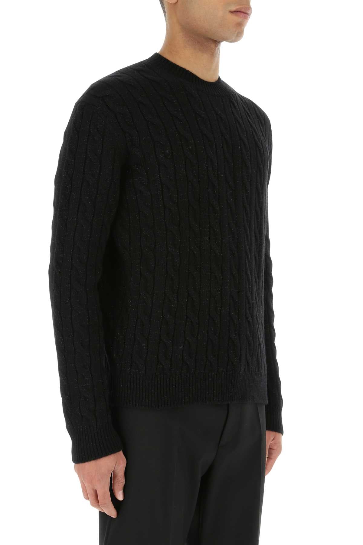 Prada Men Black Wool Blend Sweater DestGlow